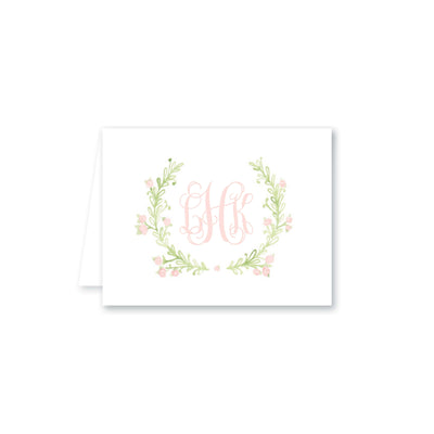 Weezie B. Designs | Sweet Watercolor Wreath Folded Note Card