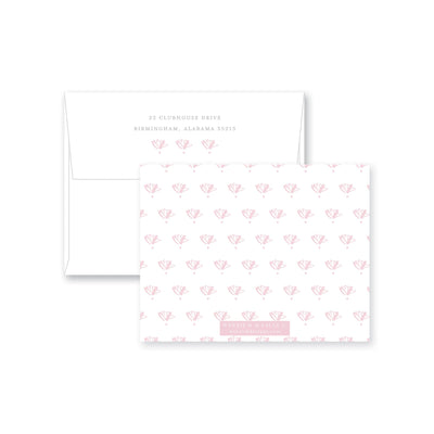French Border Flat Note Card