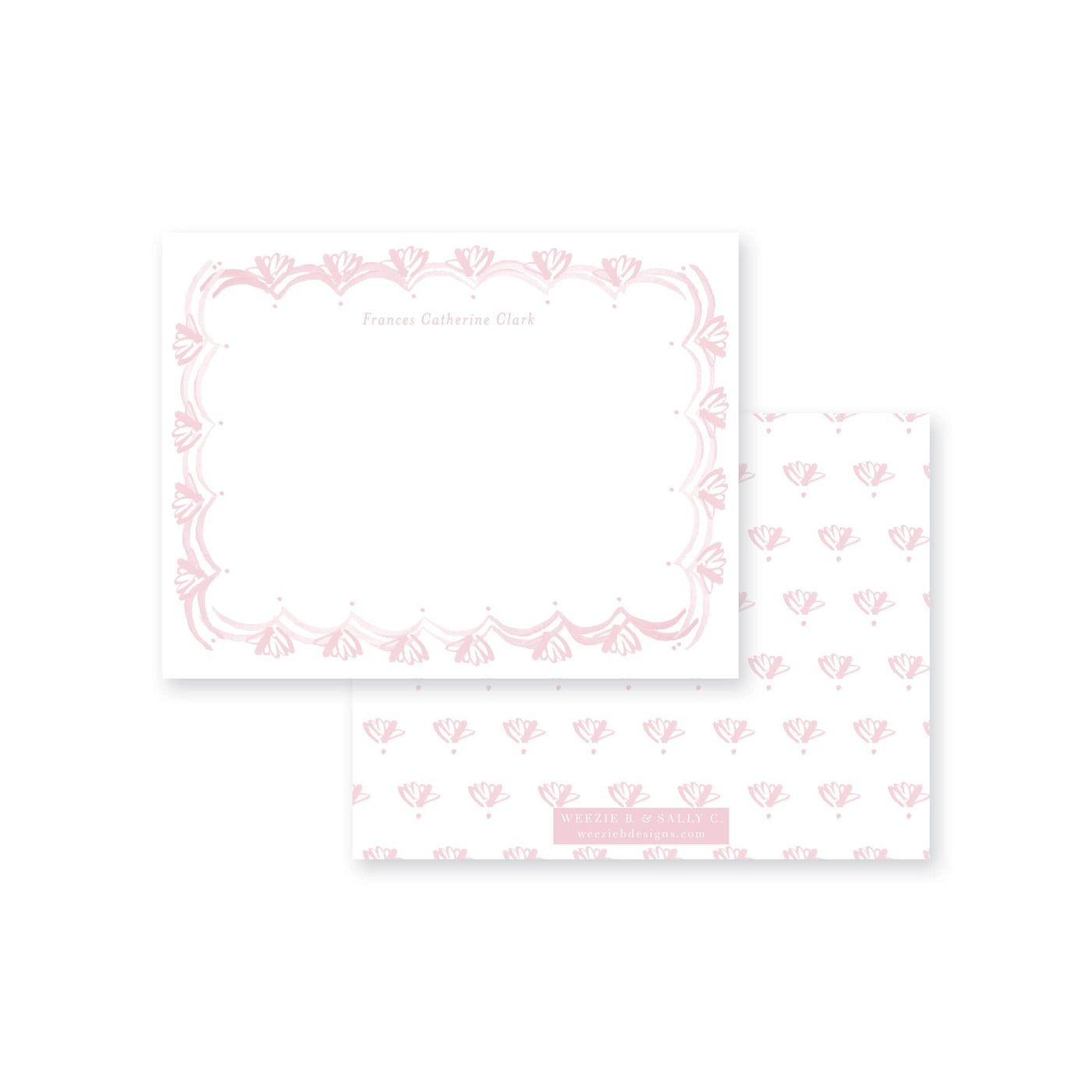 French Border Flat Note Card