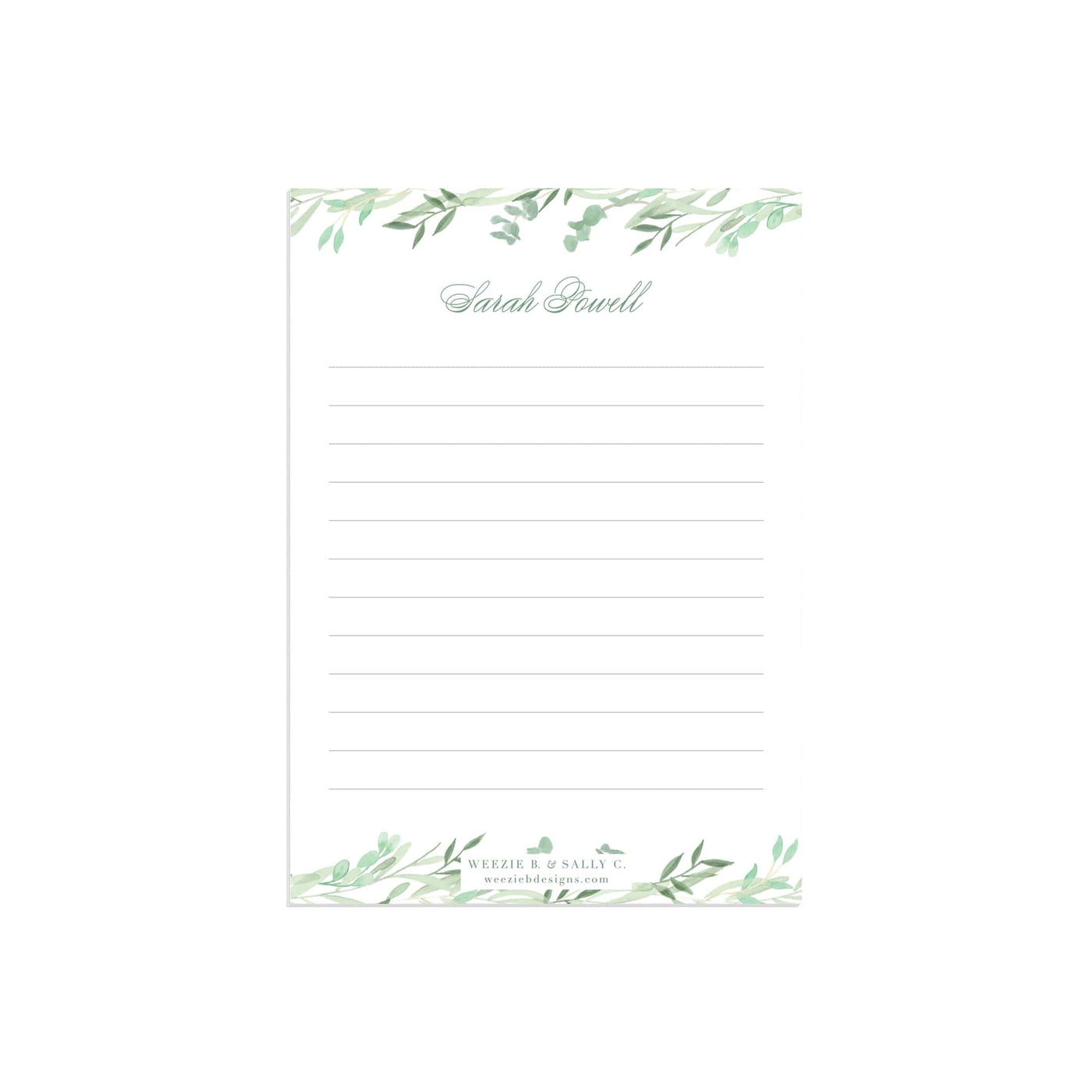 Greenery Notepad