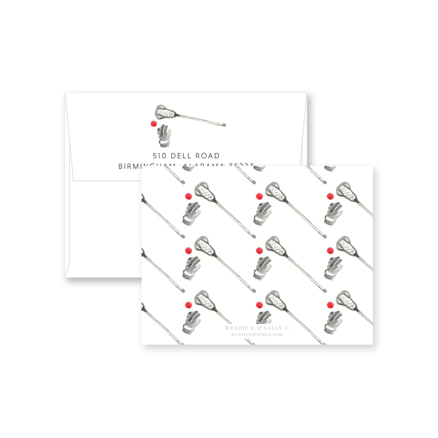 Lacrosse Flat Note Card