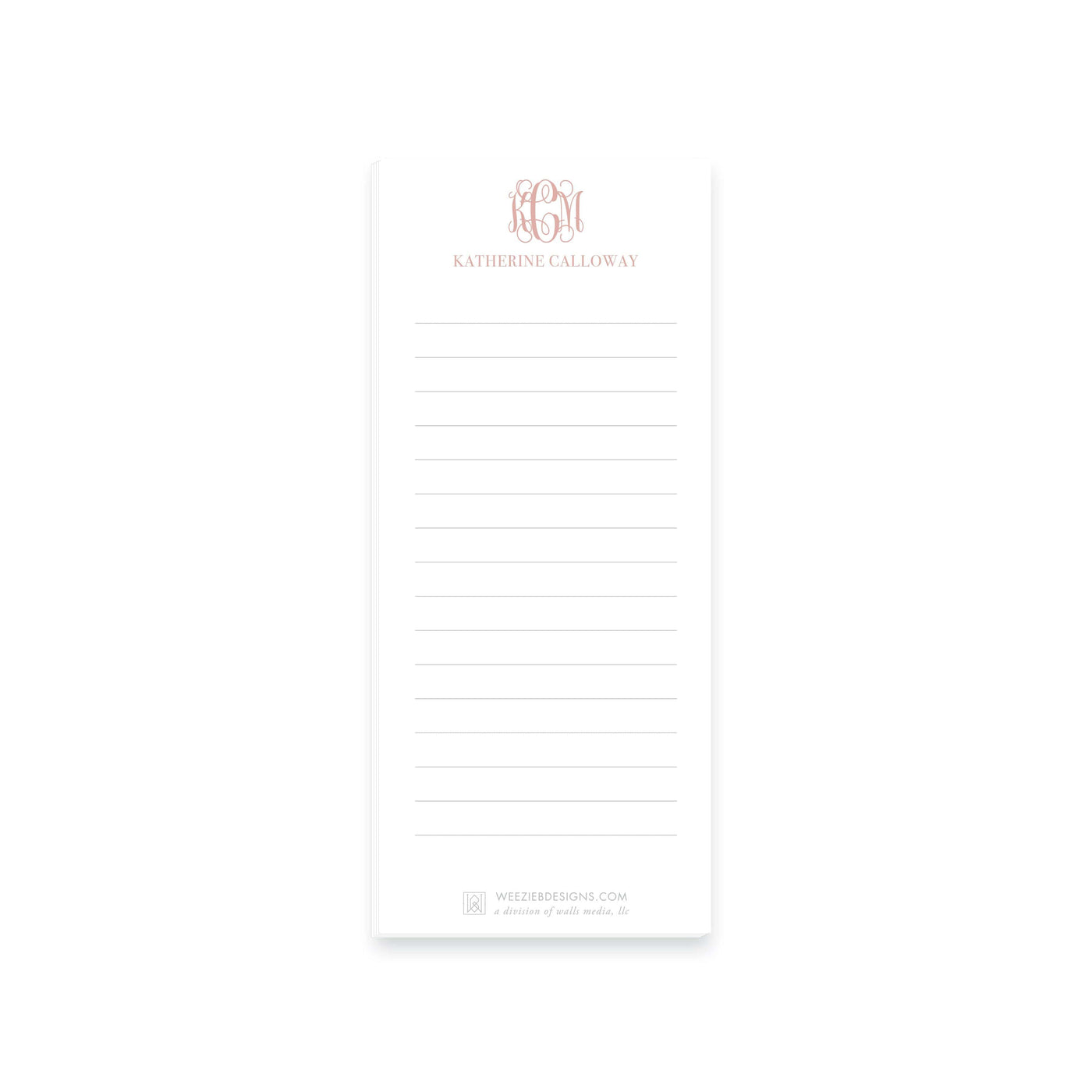 Weezie B. Designs | Greek Key Border Monogram Notepads