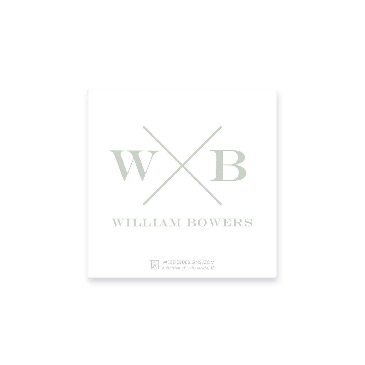 Weezie B. Designs | Block X With Name and Monogram Notepads