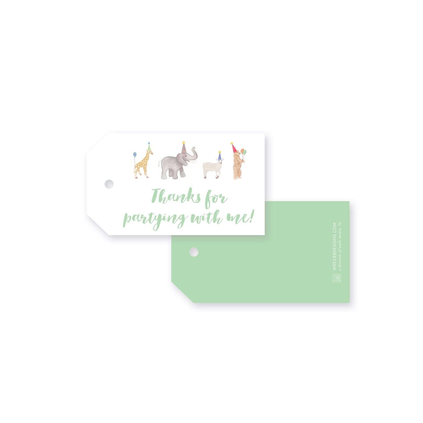 Party Animals Gift Tag