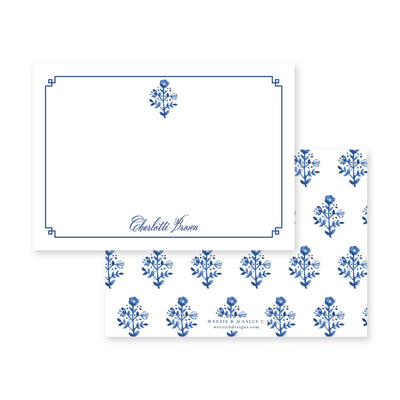 Delft Flowers Flat Note Card