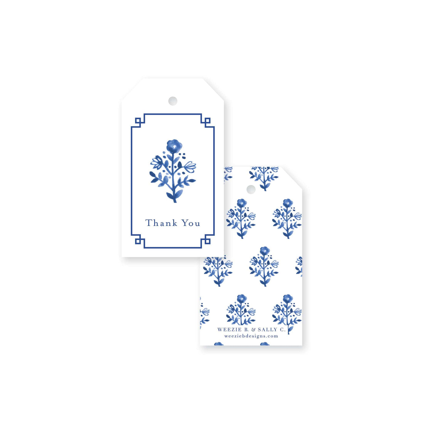 Delft Flowers Gift Tag