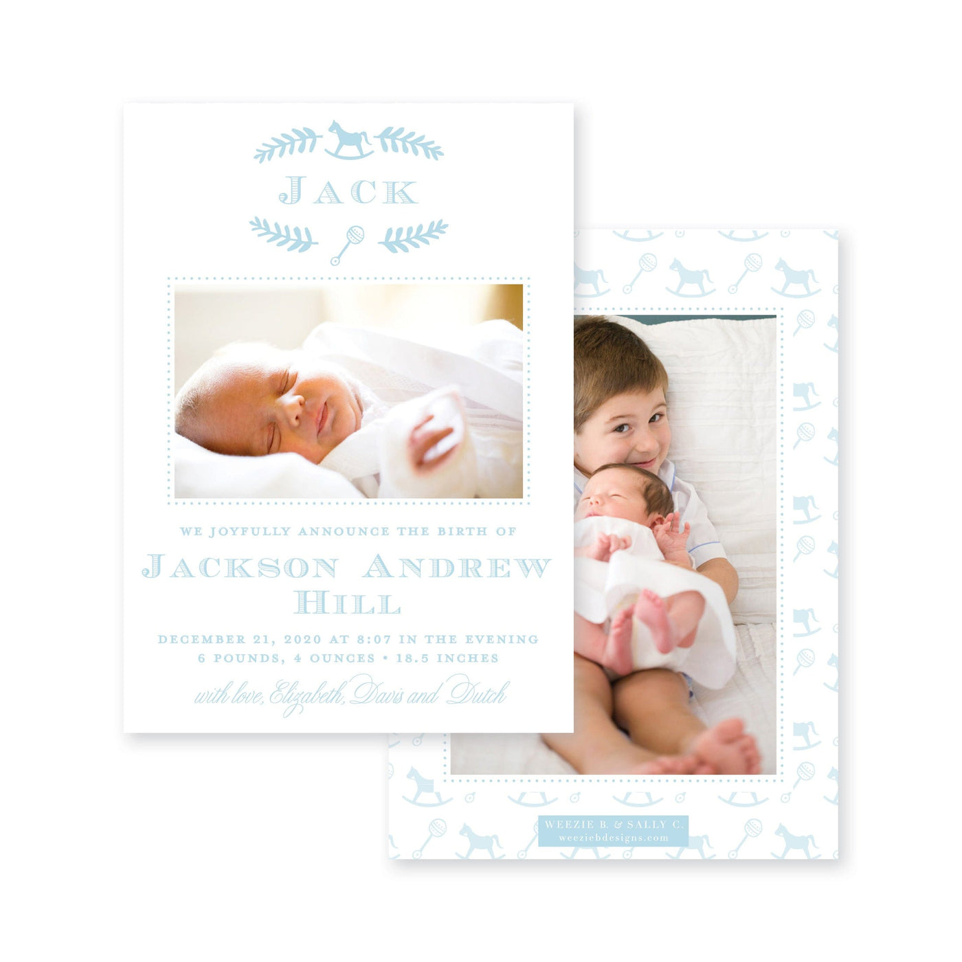 Weezie B. Designs | Sweet Icons Birth Announcement
