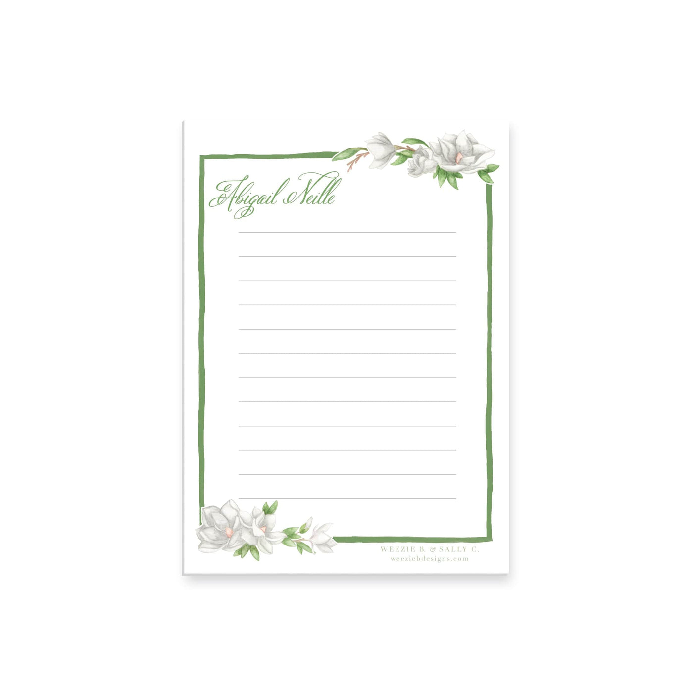 Watercolor Magnolia Notepad