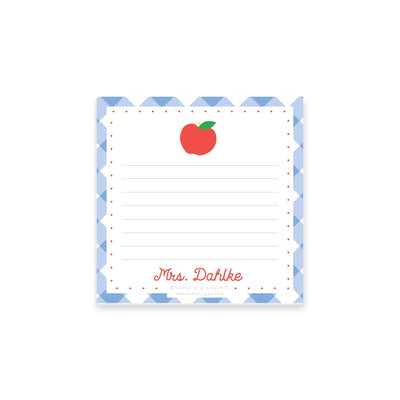 Apple Gingham Notepad