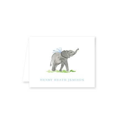 Baby Elephant Folded Note Card