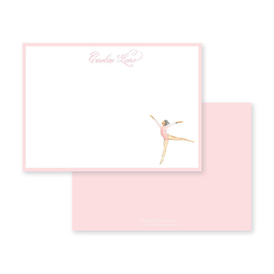 Gymnastics Dance Border Flat Note Card