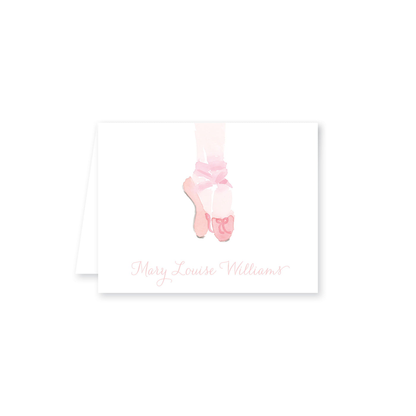Ballet Watercolor Folded Note Card
