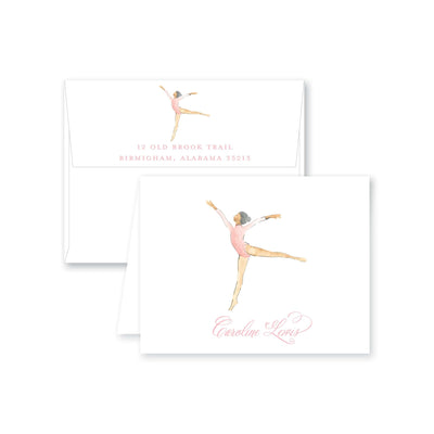Gymnastics Dance Folded Note Card