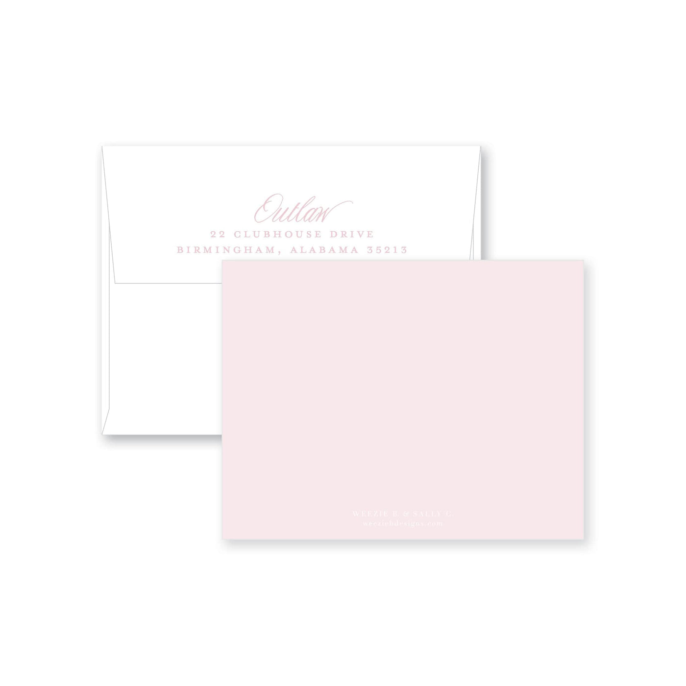 Bold Double Border Folded Note Card