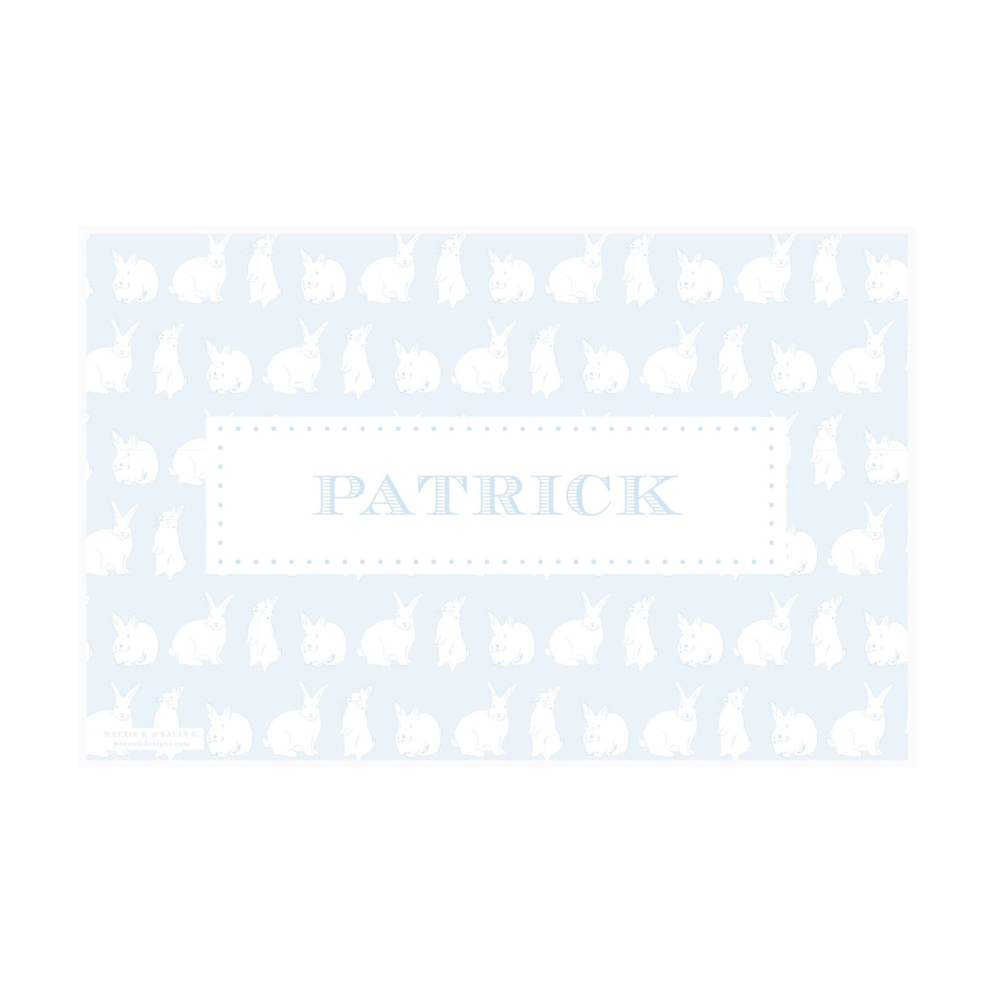 Peter Cottontail Pattern Placemat