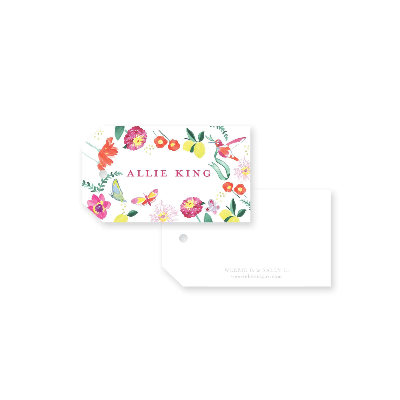 Butterfly Garden Thank You Gift Tags