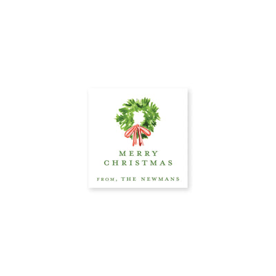 Chic Wreath Christmas Gift Stickers