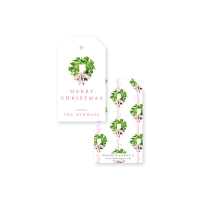 Chic Wreath Christmas Gift Tag