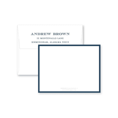 Color Border Flat Note Card