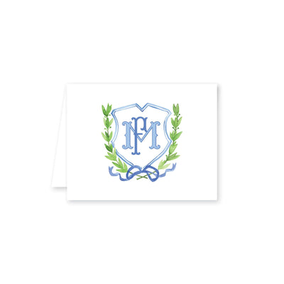 Crest 5 in Watercolor Folded Note Card