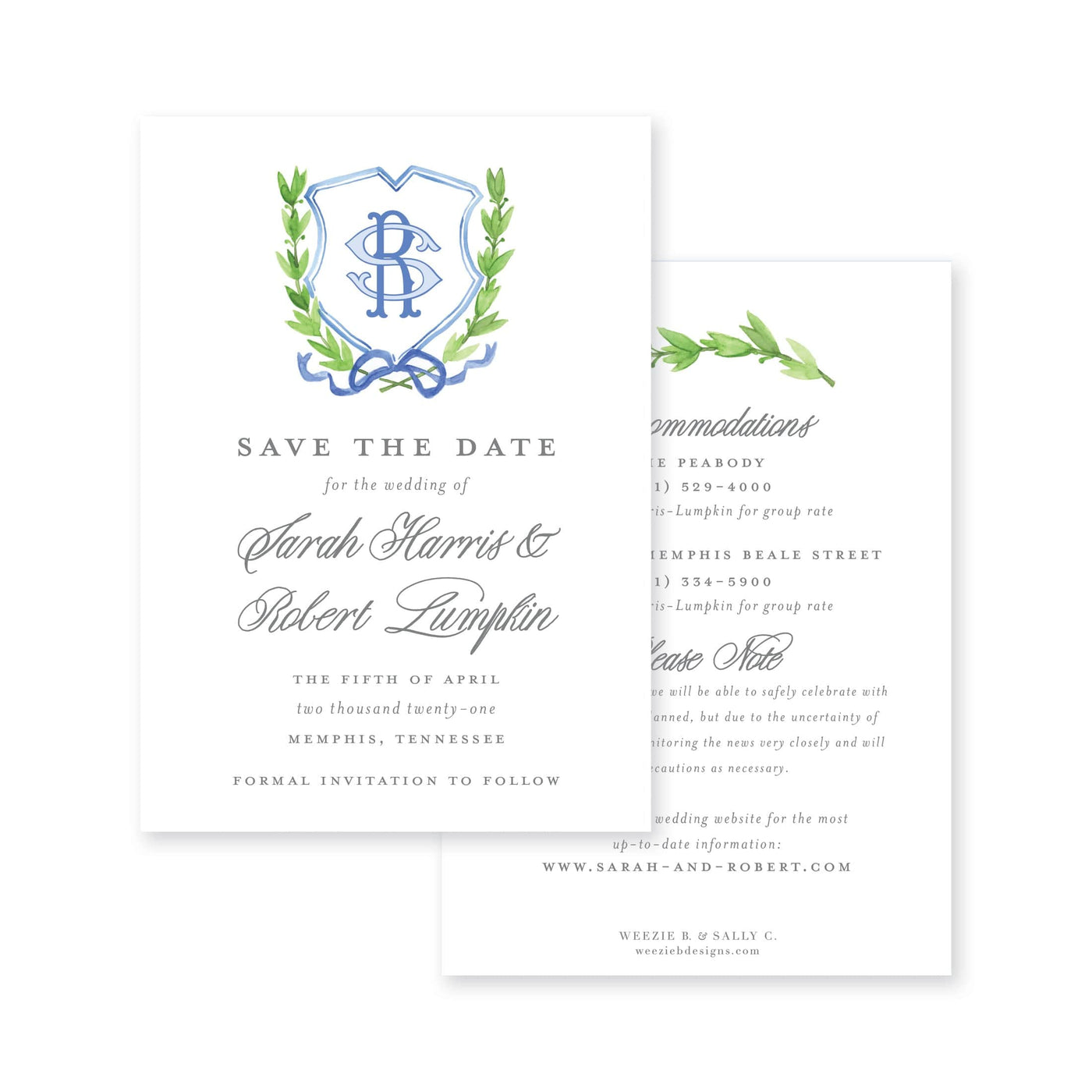 Crest 5 in Watercolor Save-the-Date