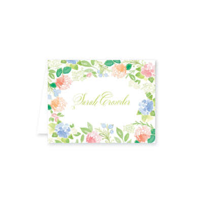 Floral with an Edge Folded Note Card