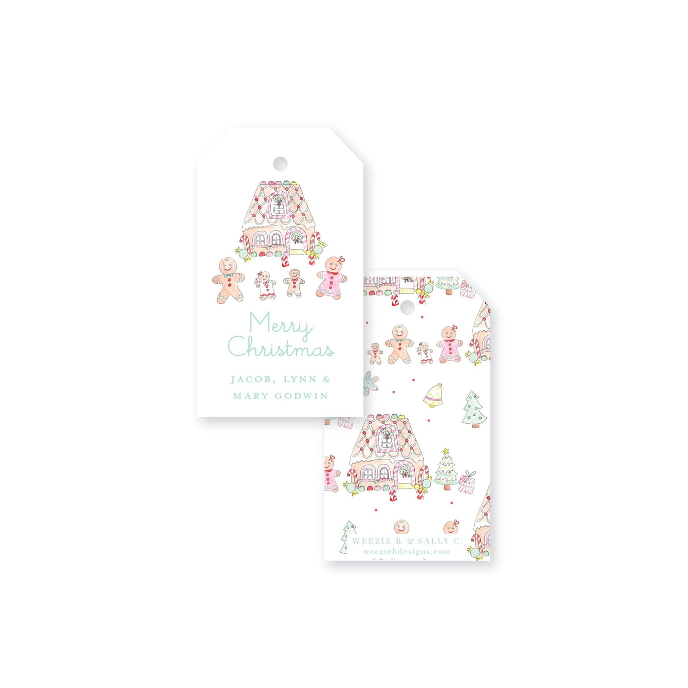 Gingerbread Family Christmas Tag