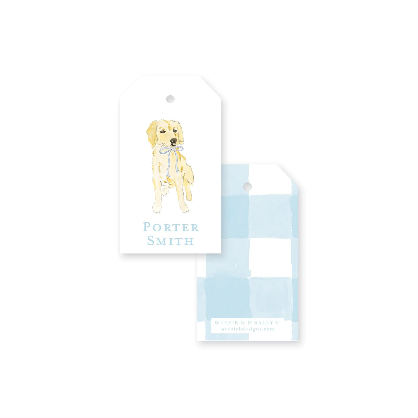 Golden In A Bow Gift Tag