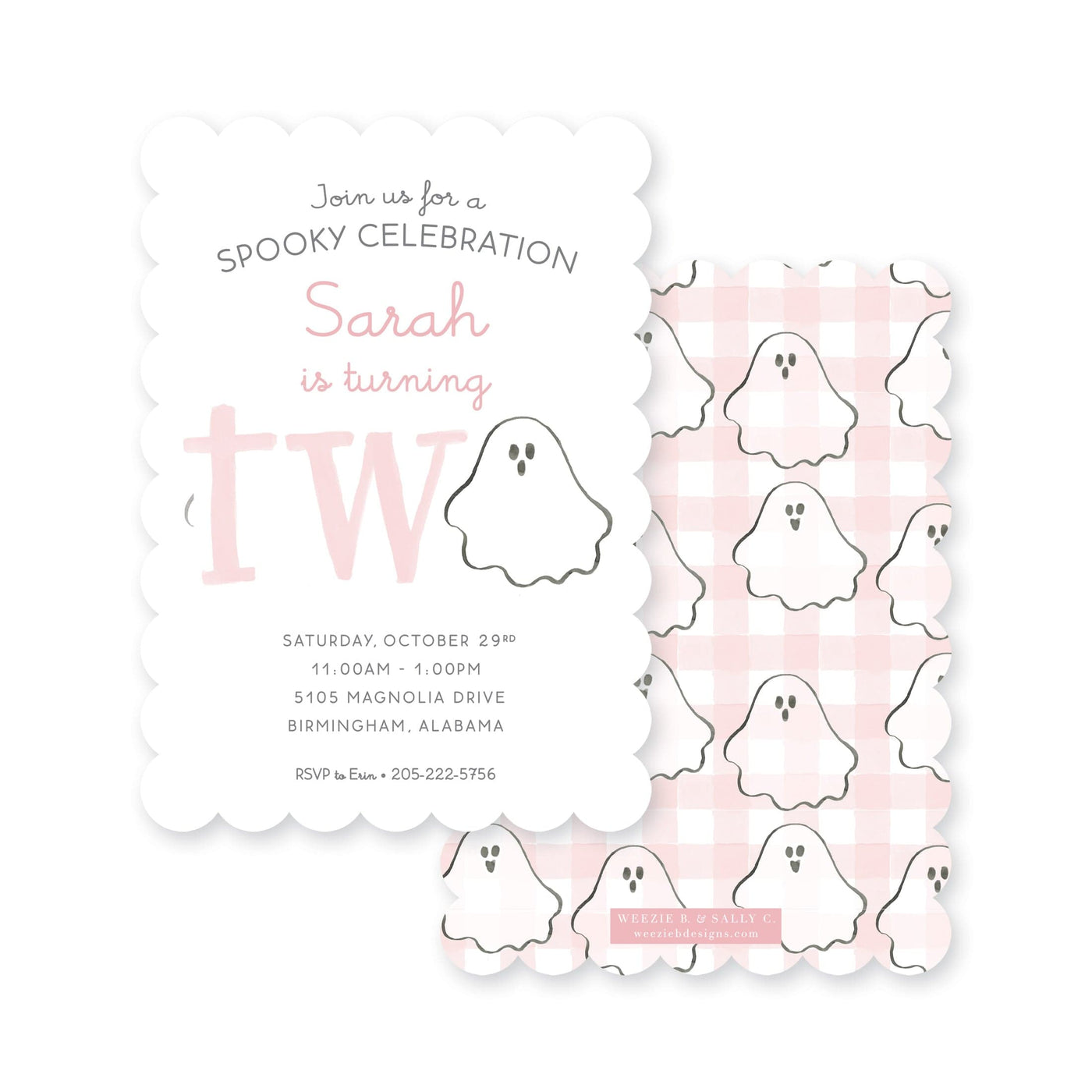Spooky Celebration Ghost Halloween Birthday