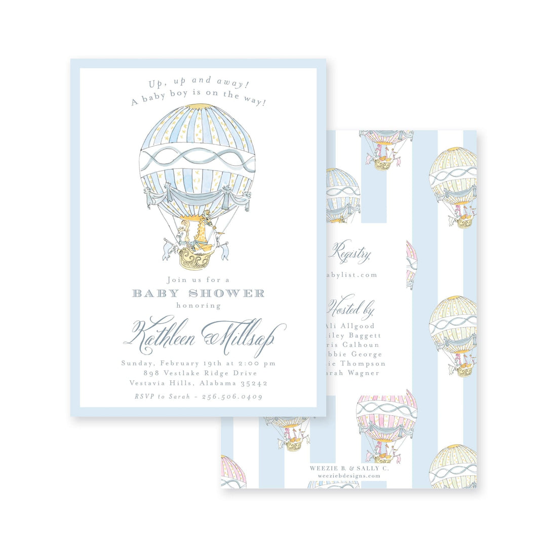 Air ballo s baby deals shower invitation