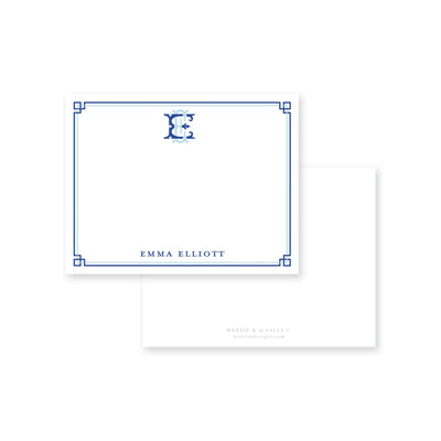 Intertwine Double Border Flat Note Card