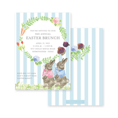 Weezie B. Designs | Garden Bunny Easter Invitation