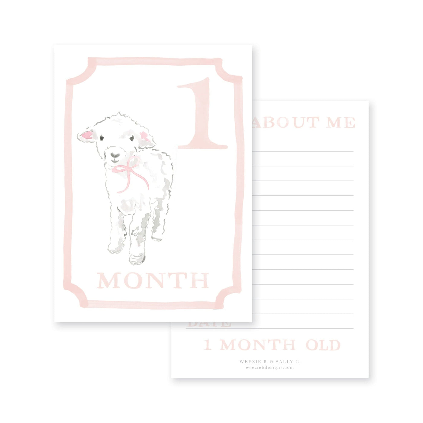 Sweet Animals Milestone Cards