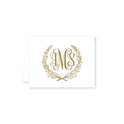 Weezie B. Designs | Fancy Laurel Folded Notecard
