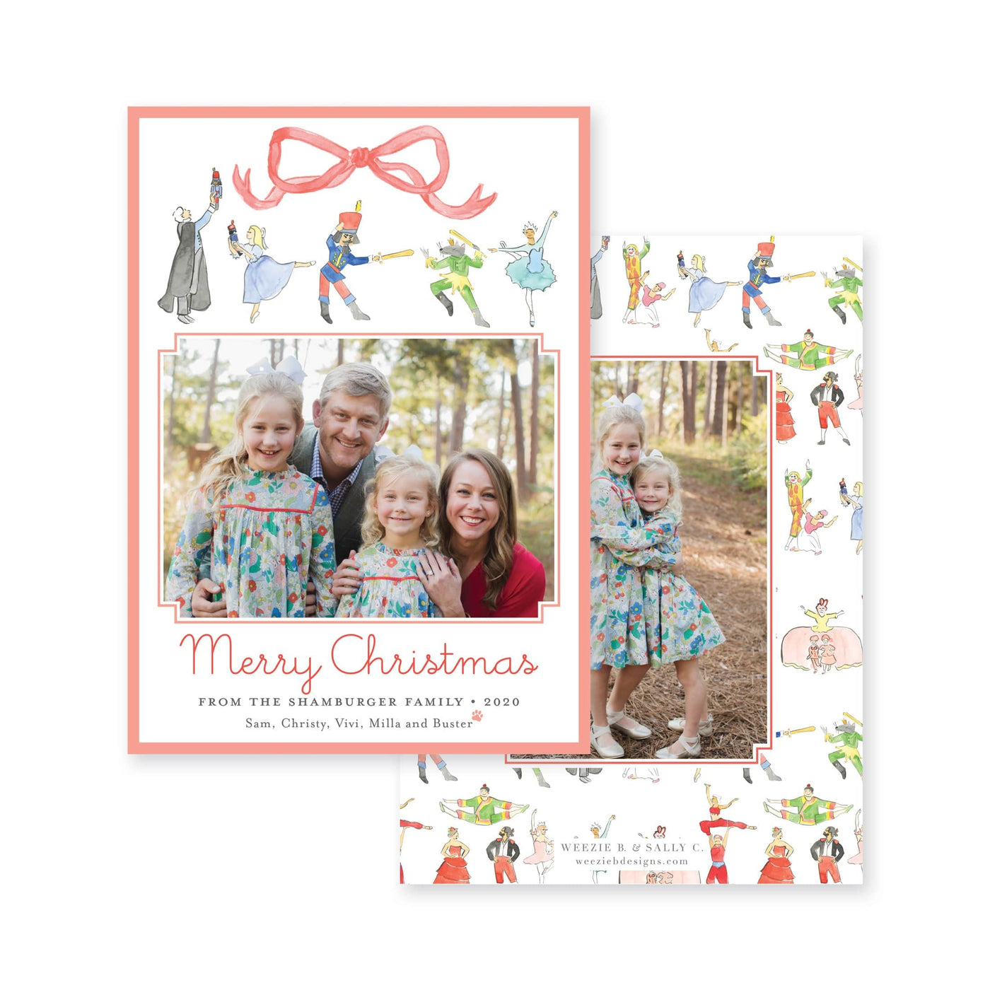 Nutcracker Story Vertical Christmas Card