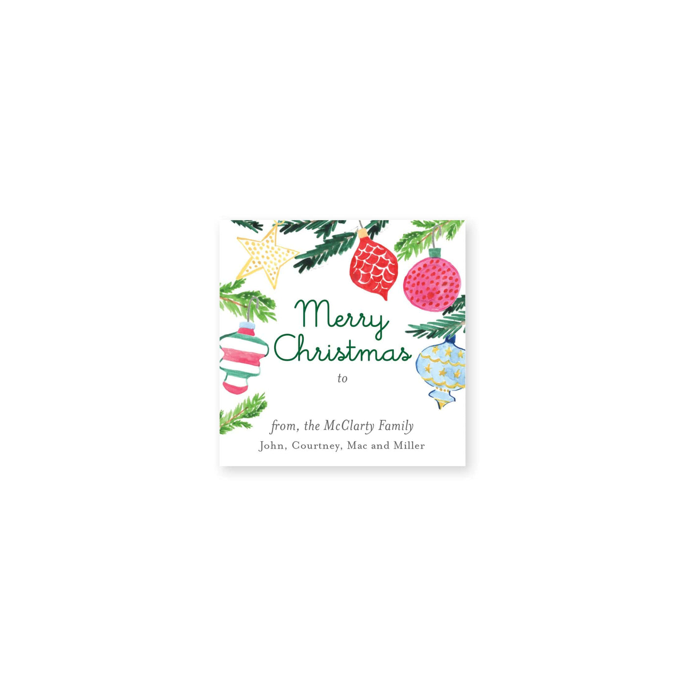 Heirloom Ornaments Christmas Gift Stickers