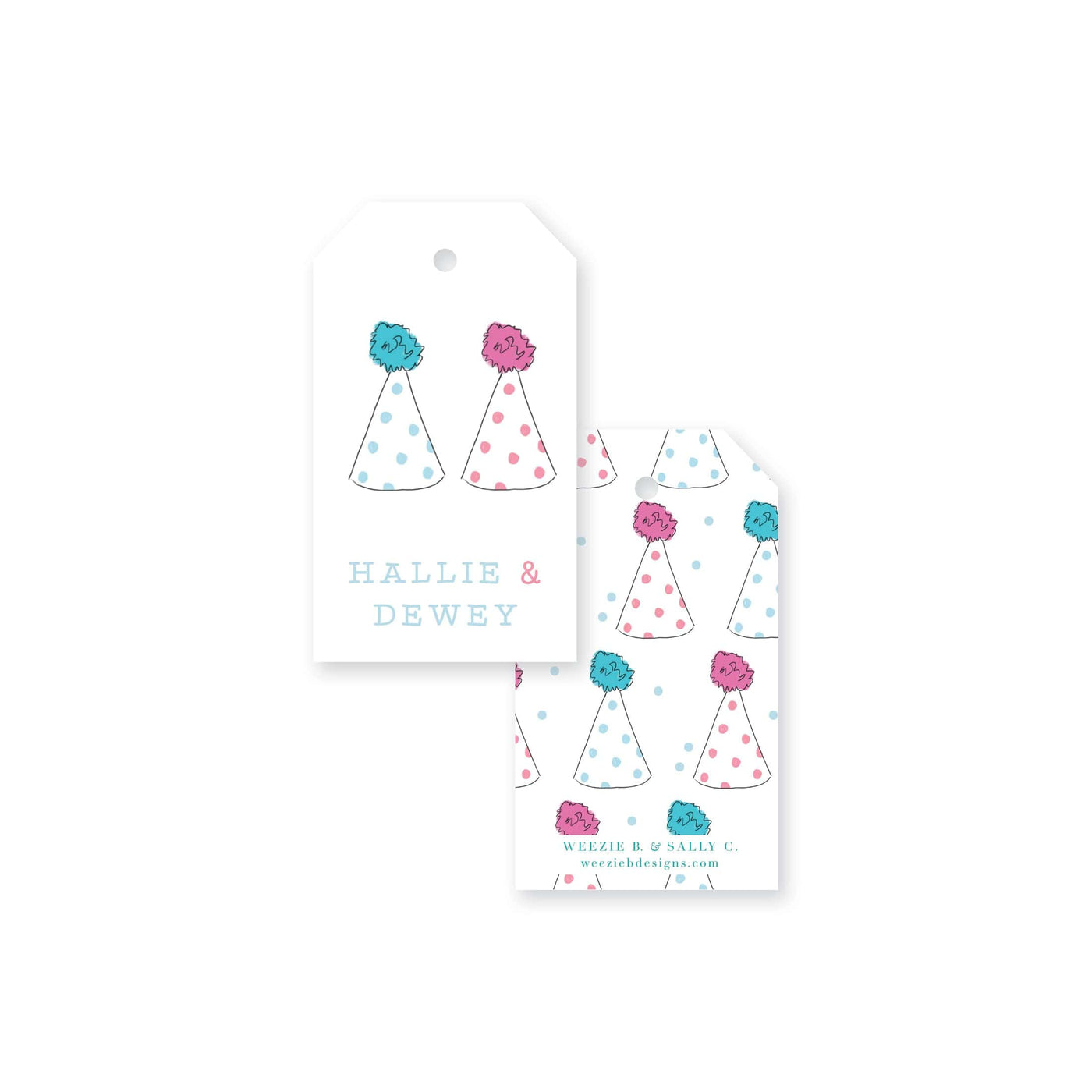 Party Hats Gift Tag