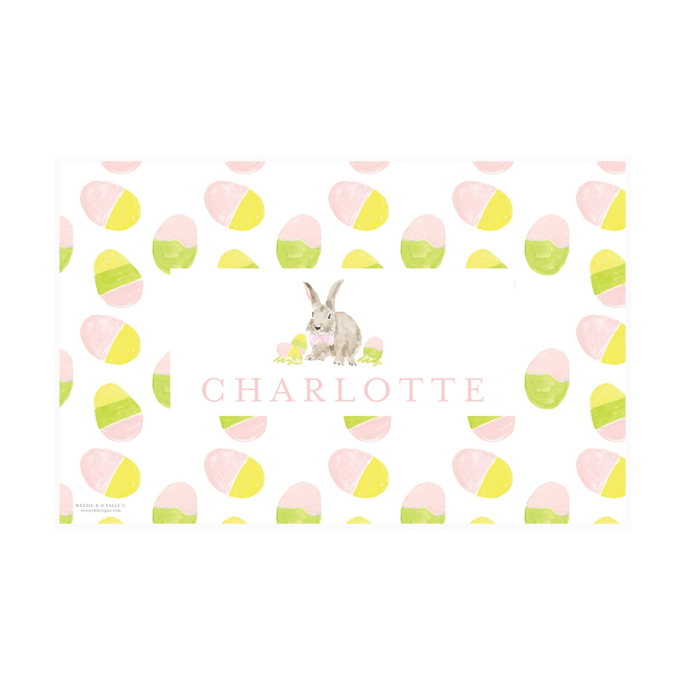 Weezie B. Designs | Dapper Easter Bunny - Stripes Placemat