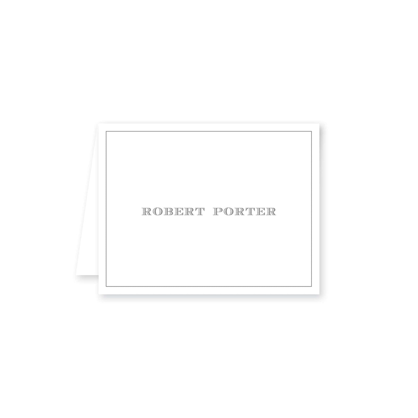 Simple Border Folded Note Card
