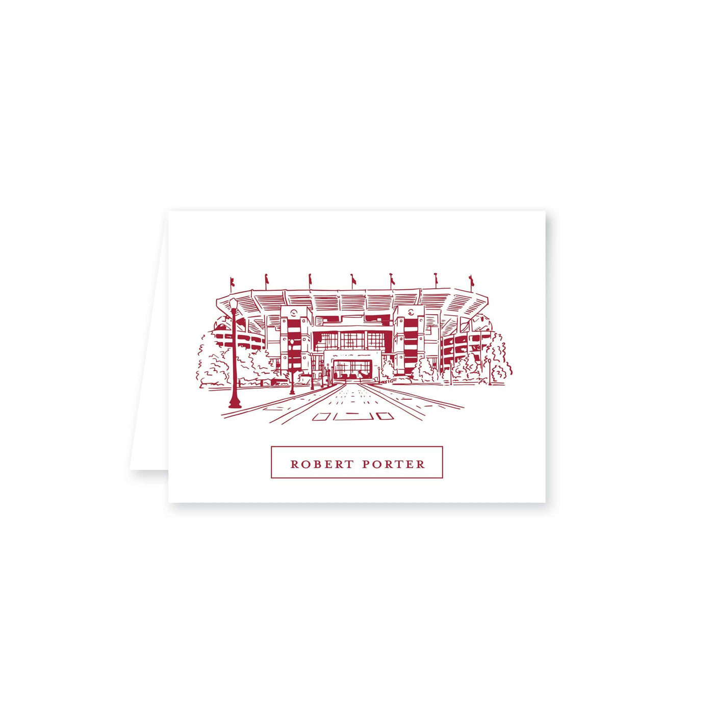 Bryant Denny Stadium Sketch Folded Note Card