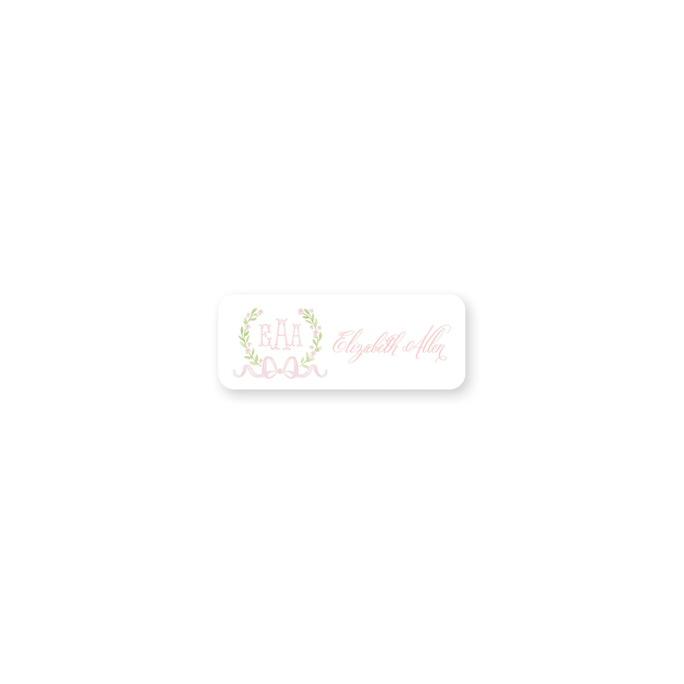 Sweet Watercolor Wreath and Bow Permanent Stickers