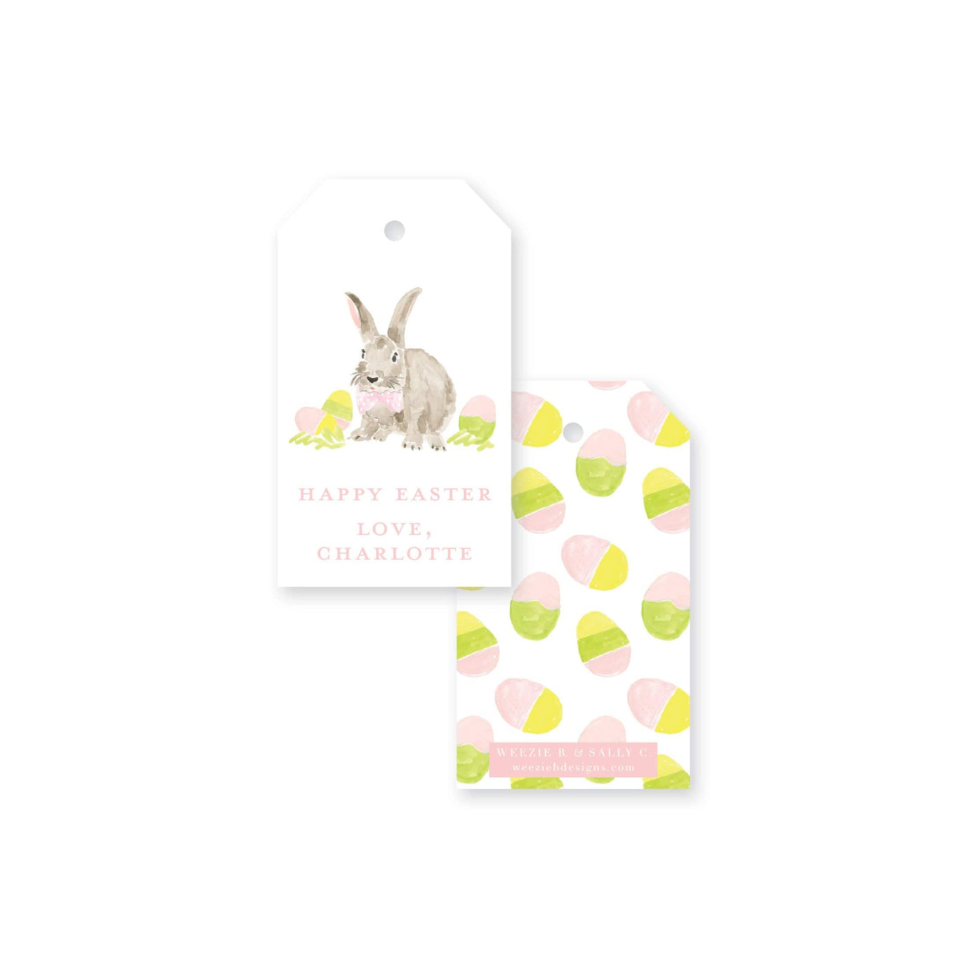 Weezie B. Designs | Dapper Easter Bunny Gift Tag