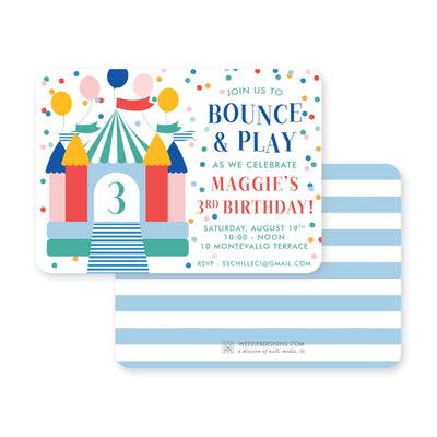 Weezie B. Designs | Kids Birthday Invitation | Bounce & Play