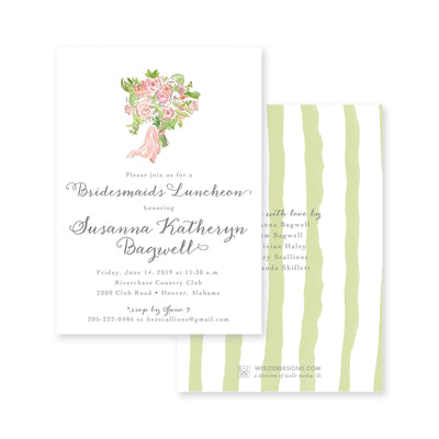 Weezie B. Designs | Bridal Bouquet Bridal Shower Invitation