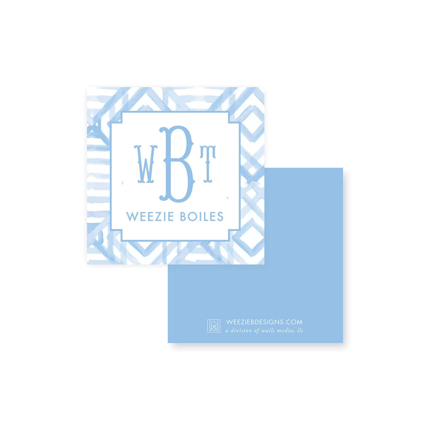 Weezie B. Designs | Watercolor Bamboo Calling Card