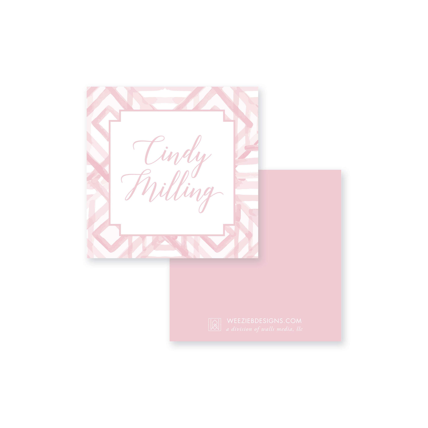 Weezie B. Designs | Watercolor Bamboo Calling Card