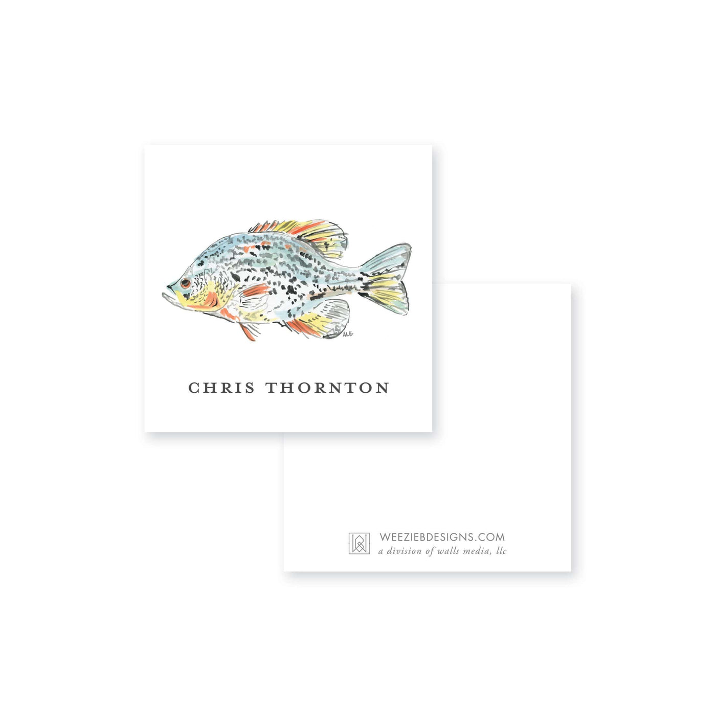 Watercolor Fish II Calling Card