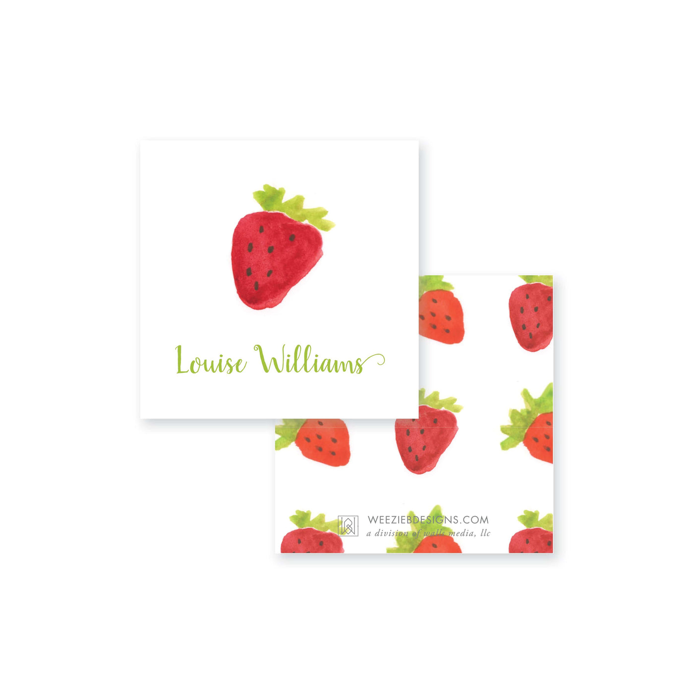 Summer Strawberry Calling Card