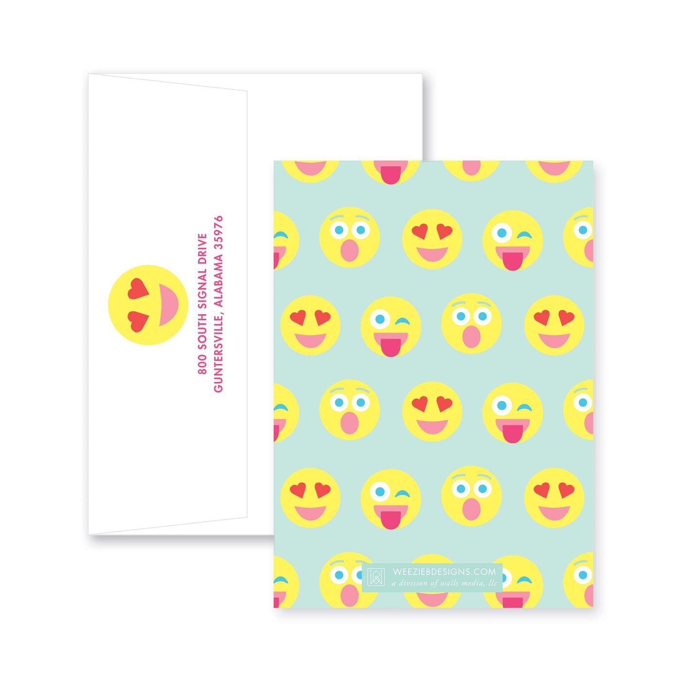Weezie B. Designs | OMG Emoji Birthday Party Invitation