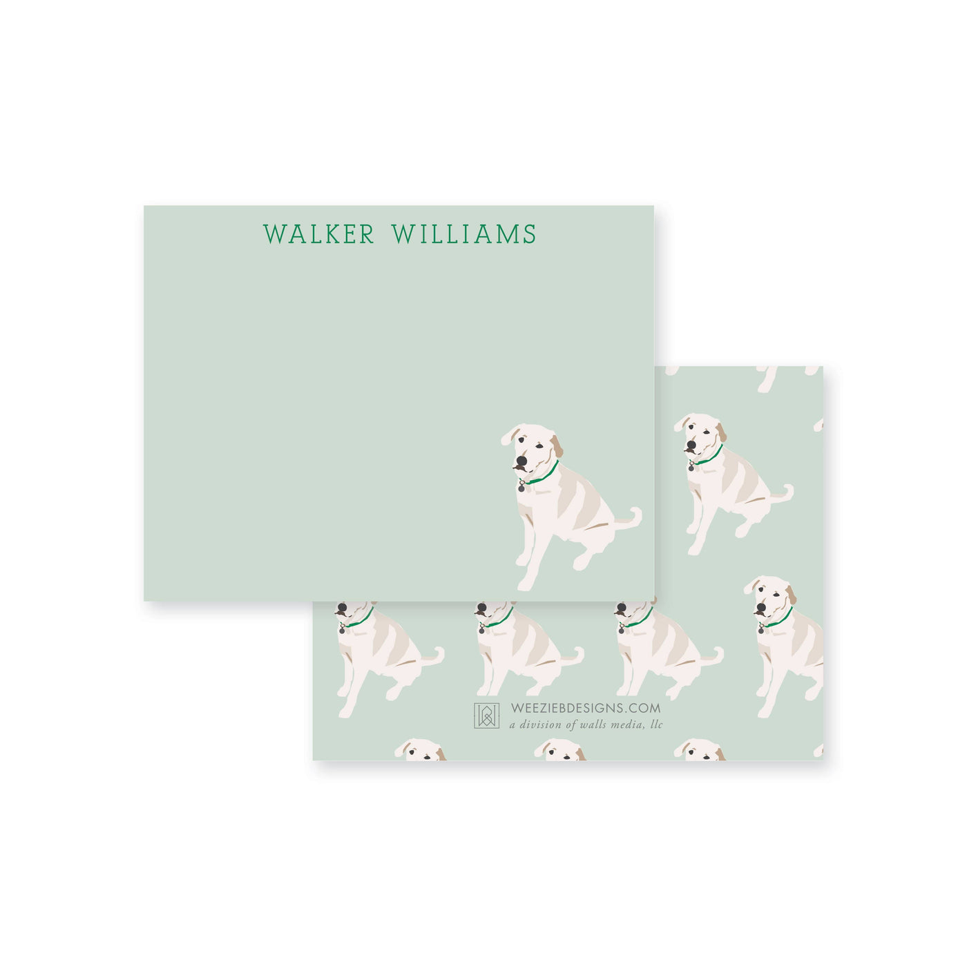 Weezie B. Designs | White Lab Flat Note Cards